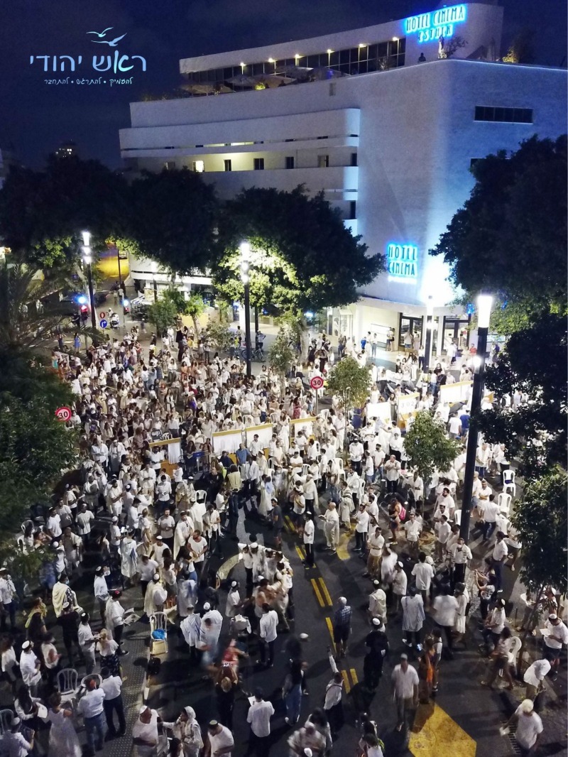 תפילת יום כיפור בתל אביב בתקופת הקורונה | 